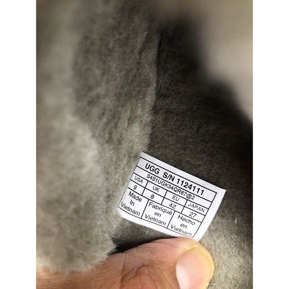 Ugg Olive Green Fluff That Slip On Plush Wool Slippers Men’s Sz 9M US/42 1124111 - Picture 11 of 16